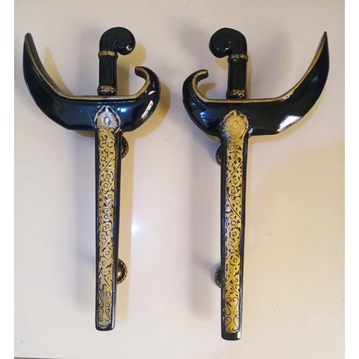 Promo handle pintu keris ukir blackgold panjang 50cm