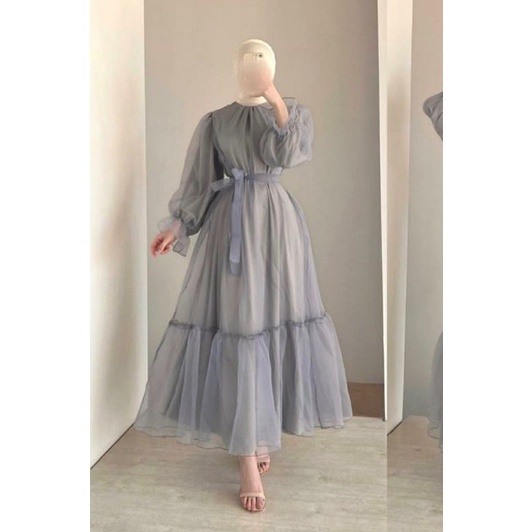 GAUN PESTA FULL ORGANZA/ SIMPLE & ELEGAN