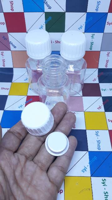 Botol Kapsul Obat Tutup Plus Plug Segel 50ml 30 - 40 kapsul BENING