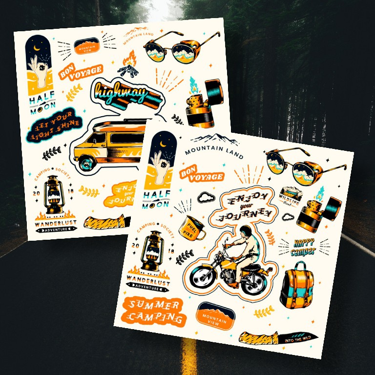 

Sticker Aesthetic CAMPING by OKashi Store