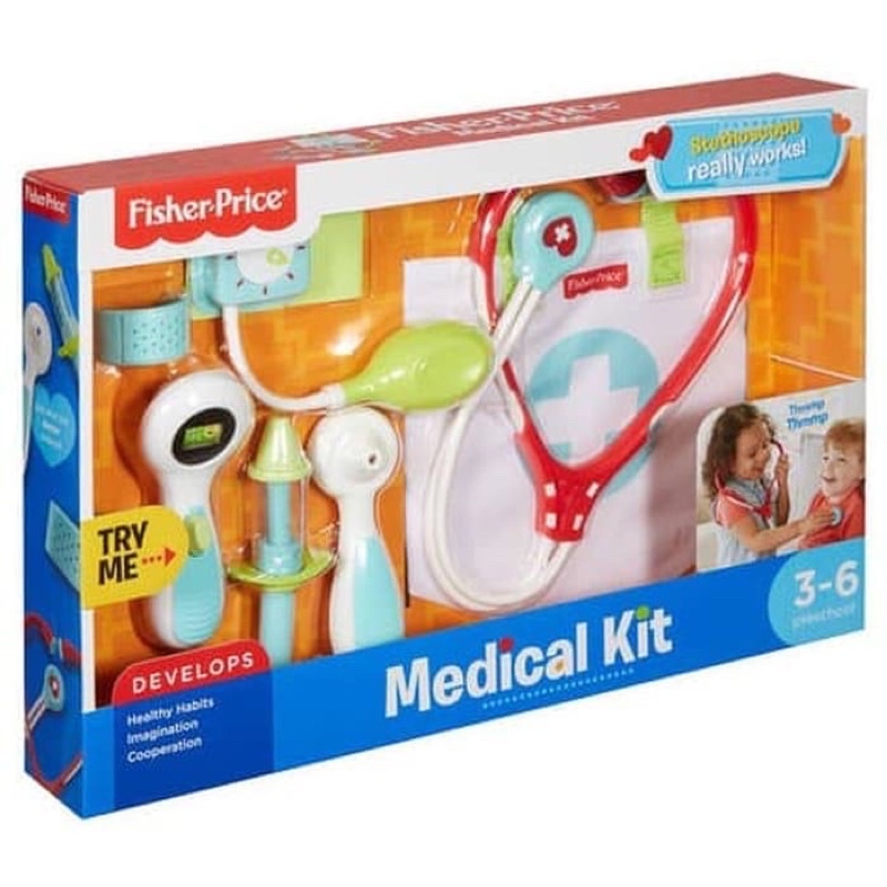 FISHER PRICE MEDICAL KIT PLAYSET MAINAN DOKTER DOKTERAN ANAK