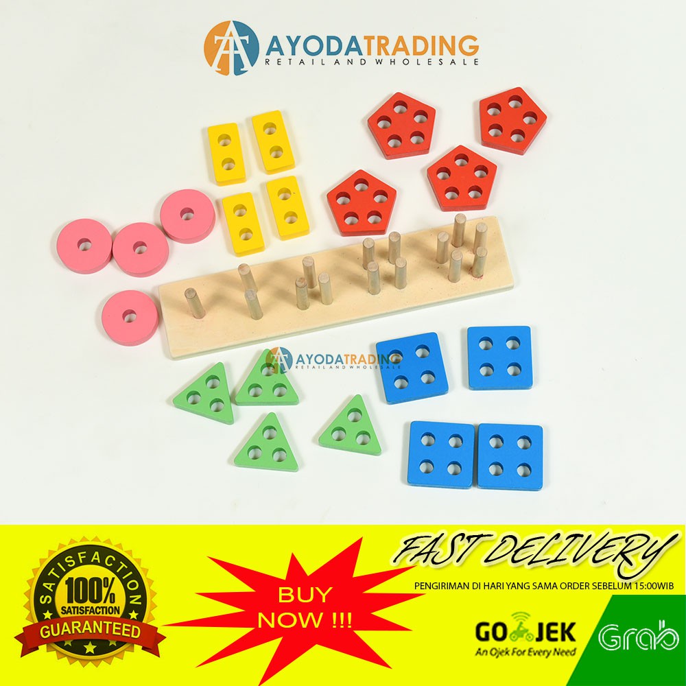 Montessori Board Game 5 Shapes ABK