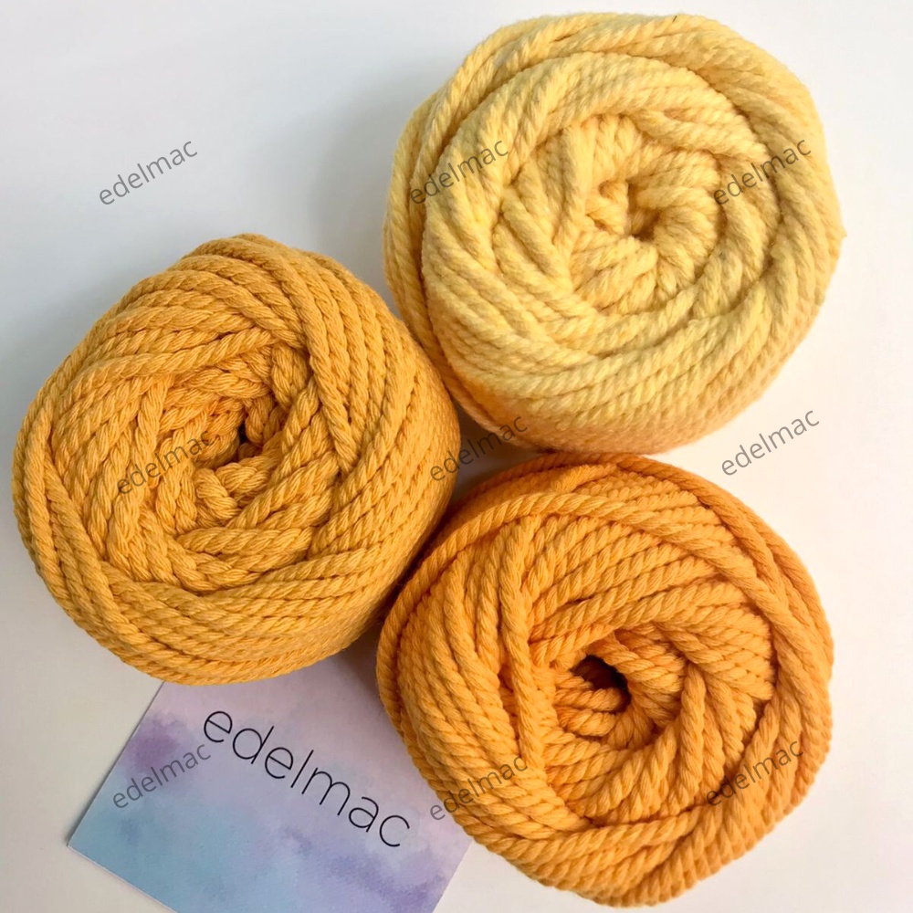 Tali Katun Macrame Natural edelmac 3mm twist Part II