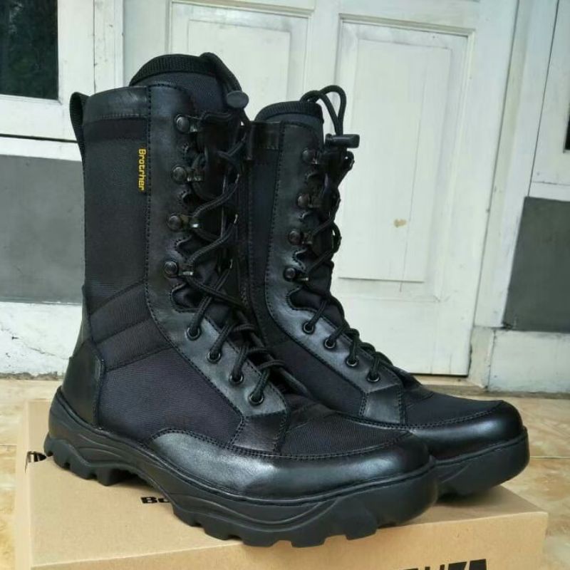 SEPATU PDL BROTRHER MODEL JATAH TNI KULIT SAPI ASLI SEPATU PDL DINAS LAPANGAN TNI POLRI SECURITY