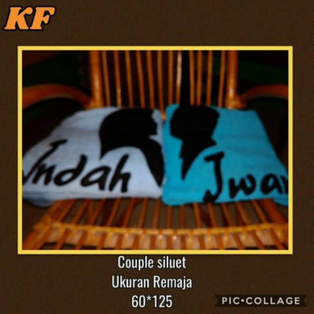 Handuk nama siluet couple (remaja)
