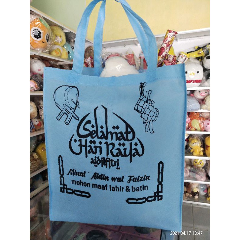 

Tas Parcel Lebaran Jumbo Biru muda| tas goodie bag| Tas bingkisan lebaran