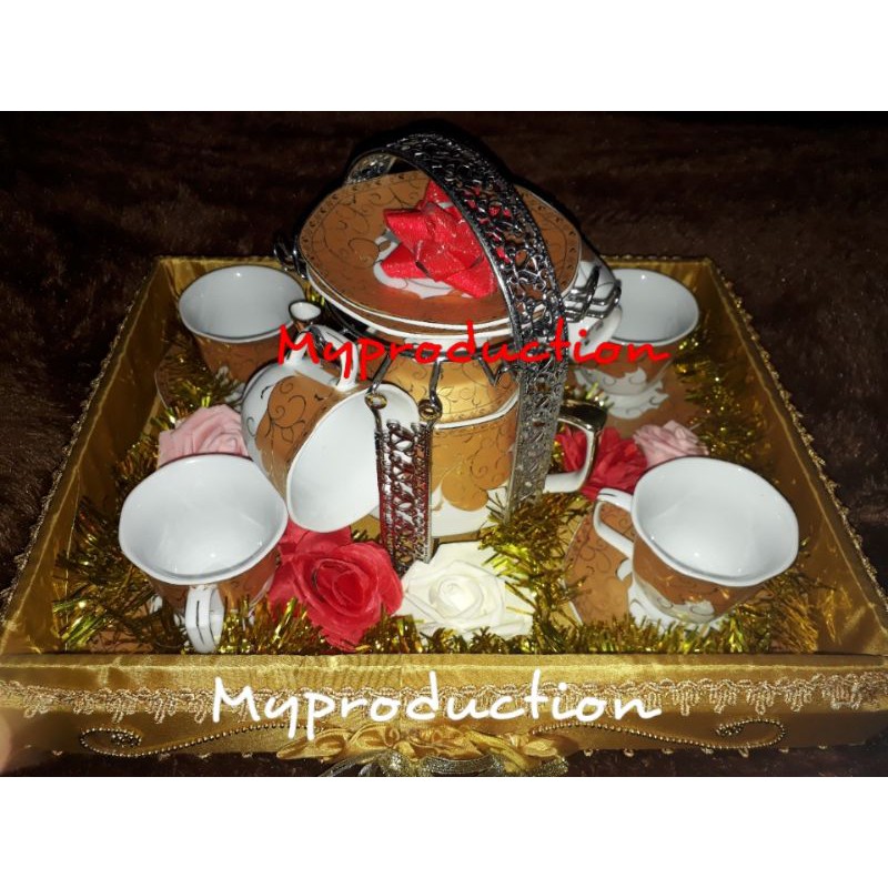 Jasa Hias Seserahan Murah Set Gelas