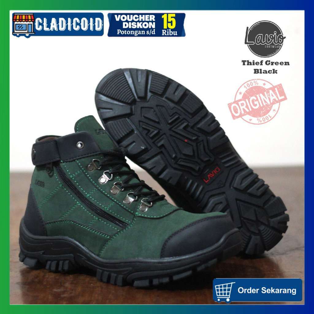 SEPATU SAFETY PRIA ORIGINAL  SEFTY BOOTS KERJA LAPANGAN PROYEK BANGUNAN OUTDOOR LAVIO THIEF