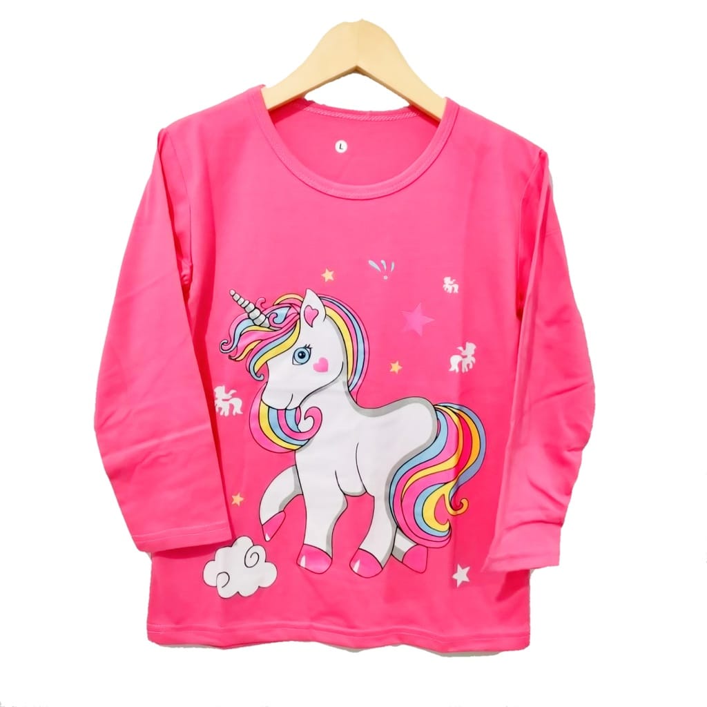 kaos anak lengan panjang liitlepony katun lembut 5th-13th