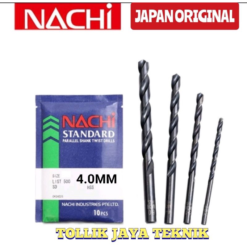 MATA BOR BESI NACHI DIAMETER 4MM STRAIGHT ORI