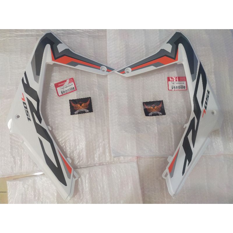cover body sayap dek depan new crf 150 l crf150l putih ori ahm