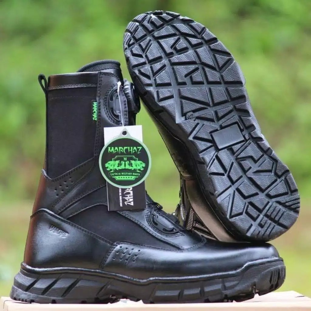 SEPATU PDL TALI PUTAR MARCHAZ KULIT ASLI SEPATU PDL TNI POLRI SECURITY SATPAM SEPATU BOOTS PRIA