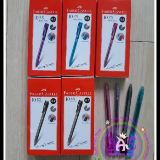

Murah!! 1pcs Ballpoint Faber Castell RC 0.5mm dan 0.7mm tinta hitam.
