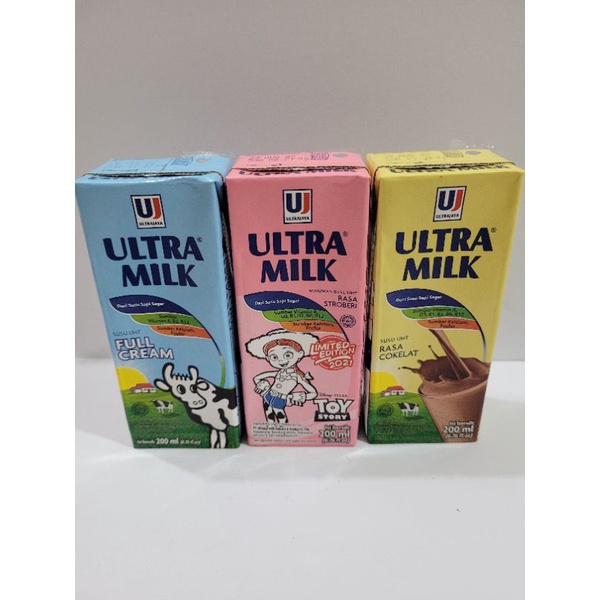 

Ultra Milk Fullcream/Stroberry/Coklat 200ml x 2pcs