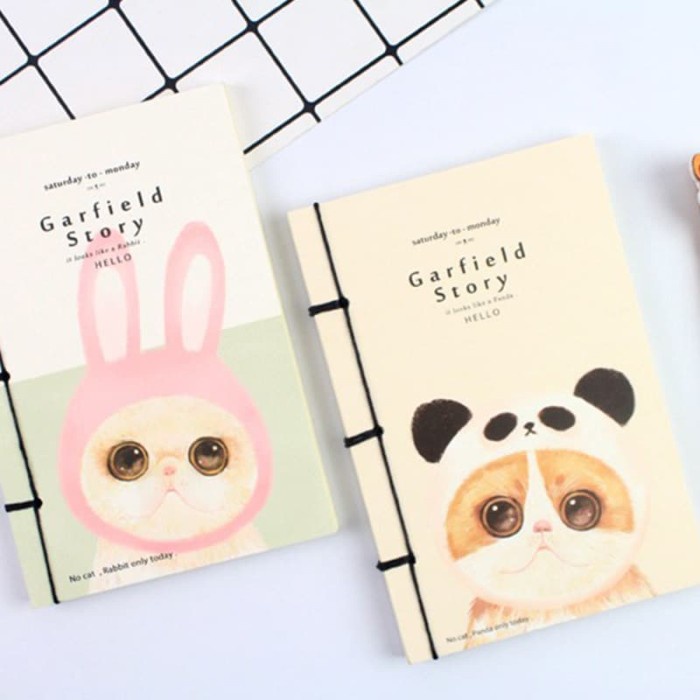 

Berkualitas Garfield Story Plain Notebook A6 - Buku Catatan Polos Fancy Notebook Hot Sale