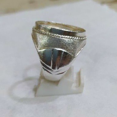 CINCIN EMBAN RING PERAK ASLI HANDMADE MODEL SIMPLE BATU PERMATA KURUNG