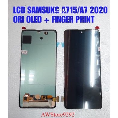 Layar Sentuh LCD TS Touchscreen Fullset Samsung A71 2020 A715 A715F OLED BLACK FINGERPRINT