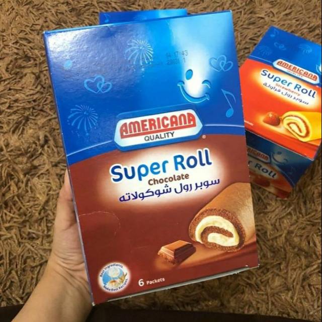 AMERICANA SUPER ROLL / KUE CAKE / CAKE IMPORT / CAKE ROLL / ROTI ROLL