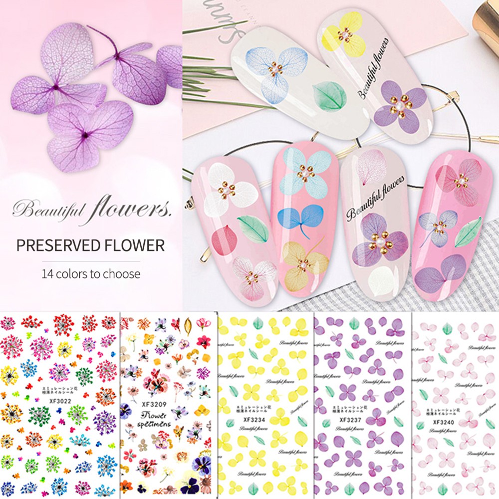 1pc Stiker Kuku Motif Bunga Daffodil Tahan Lama Untuk Dekorasi Nail Art Diy