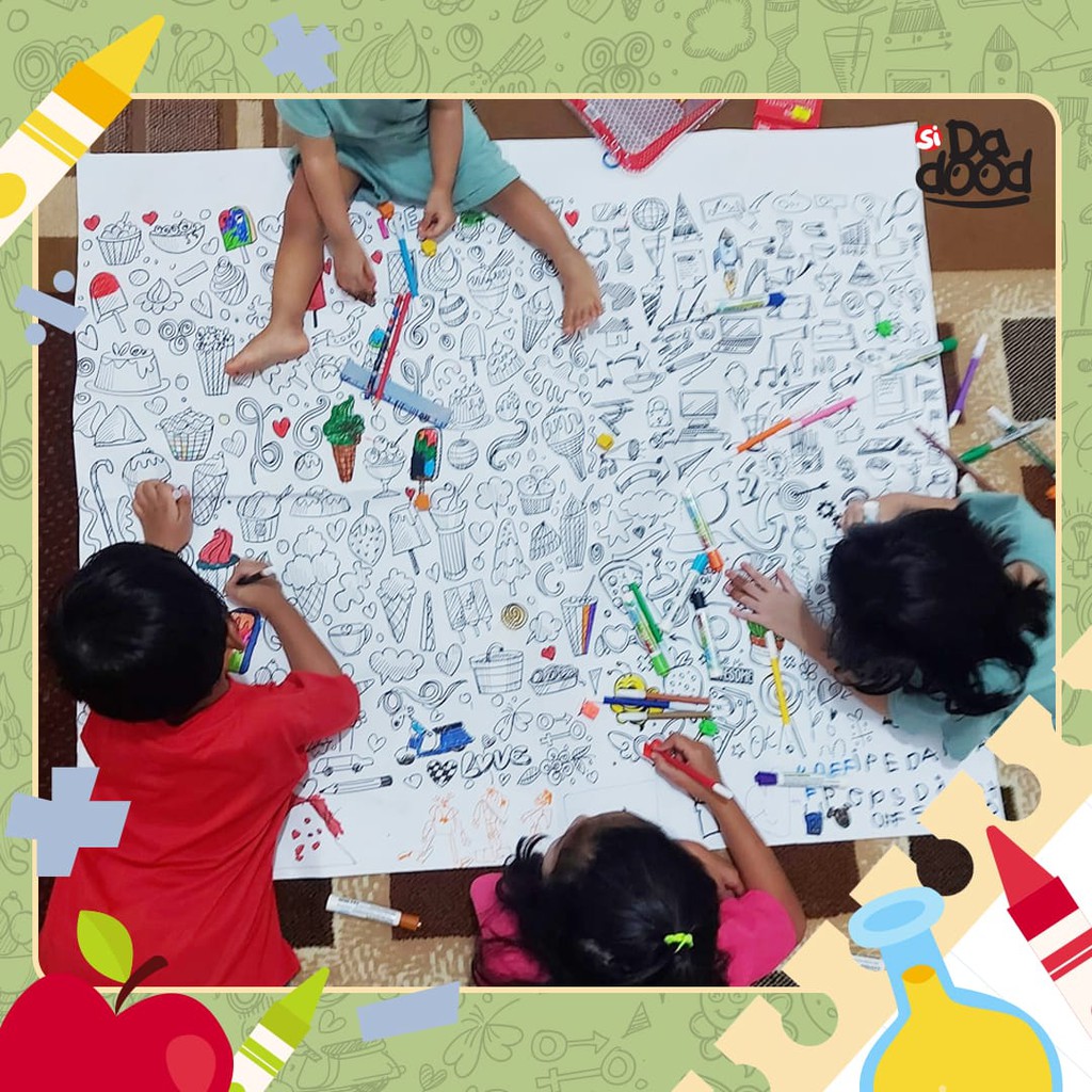 

SiDaDood Giant Coloring Sheet / Kertas mewarnai besar / Kado anak murah / kado anak unik / Mainan edukasi