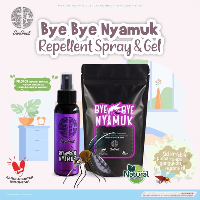 Pengusir Nyamuk Natural Spray dan Gel siap gantung non pestisida aman