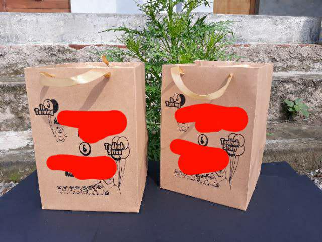 Spesial Paperbag Wadah Toples Kuker 500 Gram, Pxlxt 15x15x24.muat 3 Toples .free Desain