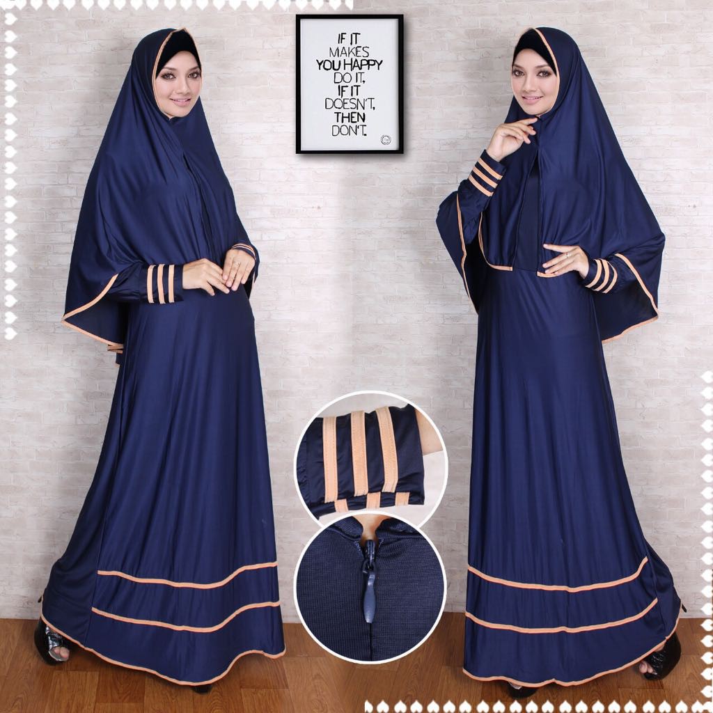 Syfarose gamis syari 1 set 20 warna ( dapat jilbab ) baju muslim / busana Size L & XL-5
