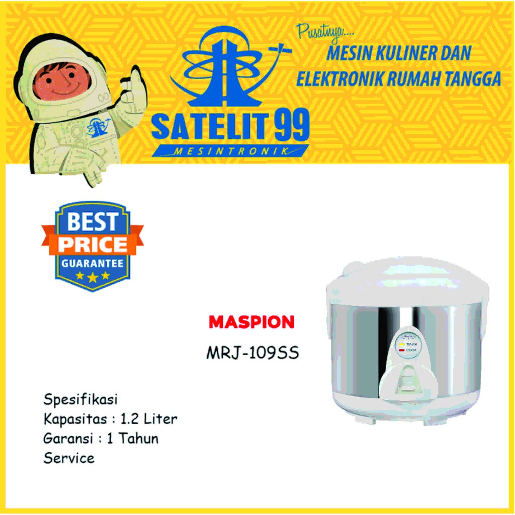 RICE COOKER MASPION STAINLESS STEEL MRJ-109SS