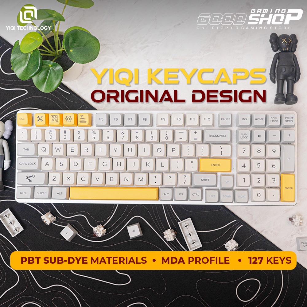 Yiqi Keycaps Original Design PBT Dye-Sub MDA Profile