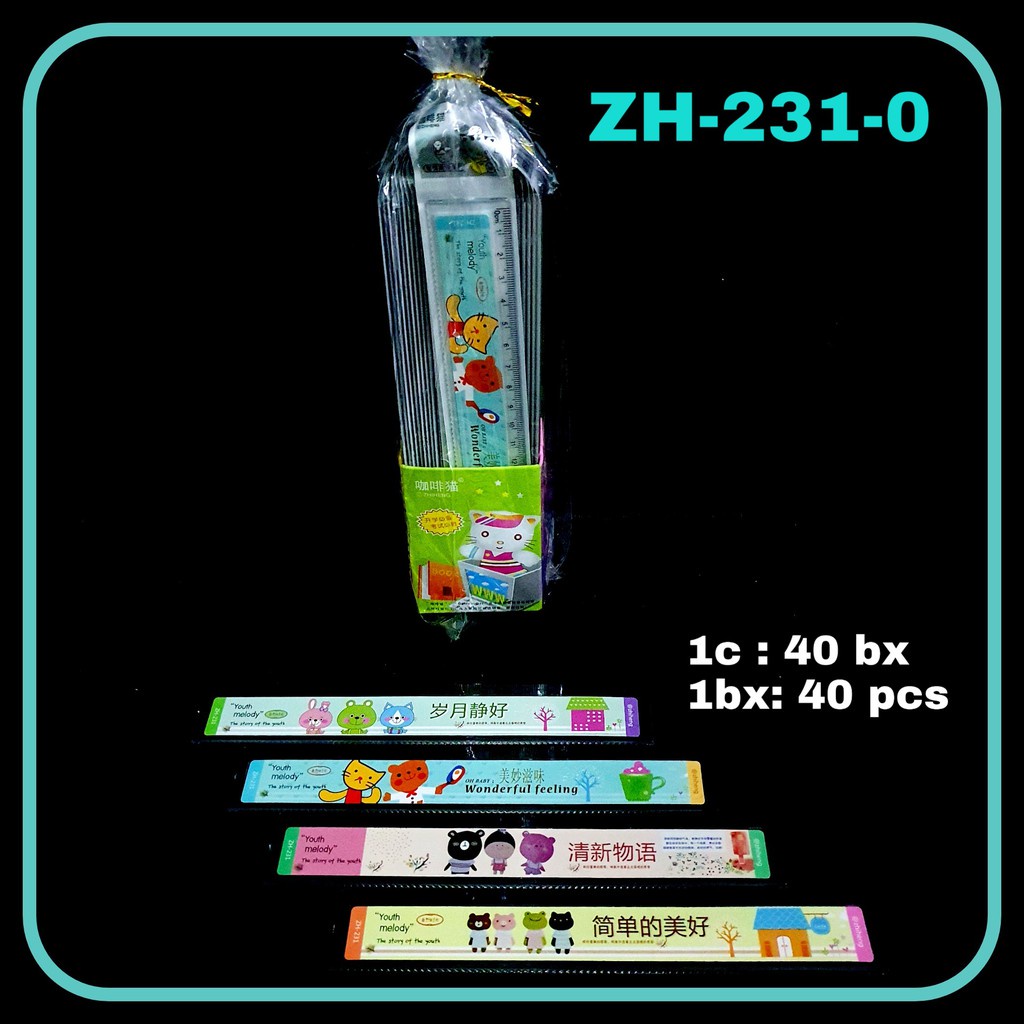 

MJ Penggaris ZH Fancy 20cm Sticker / Penggaris Segitiga / Ruler