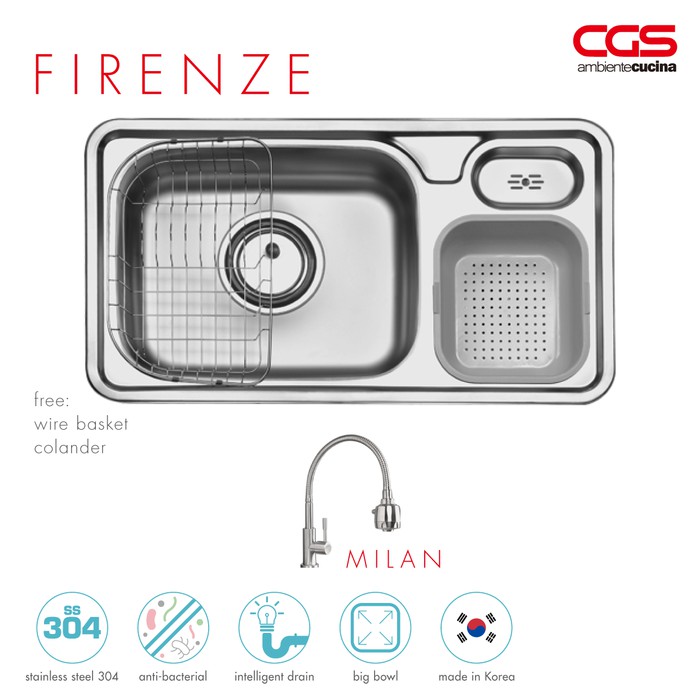 CGS Sink Firenze + CGS Taps Milan