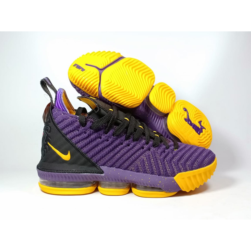 Sepatu Basket Nike LEBROn 16 PURPLE BLACK