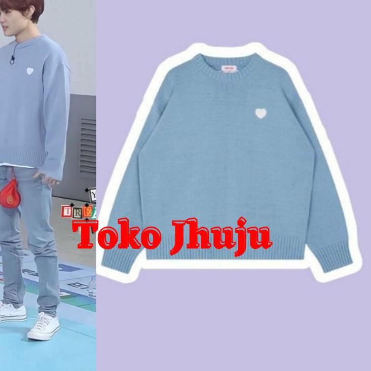 Basic Sweater Treasure Doyoung Style White Heart path