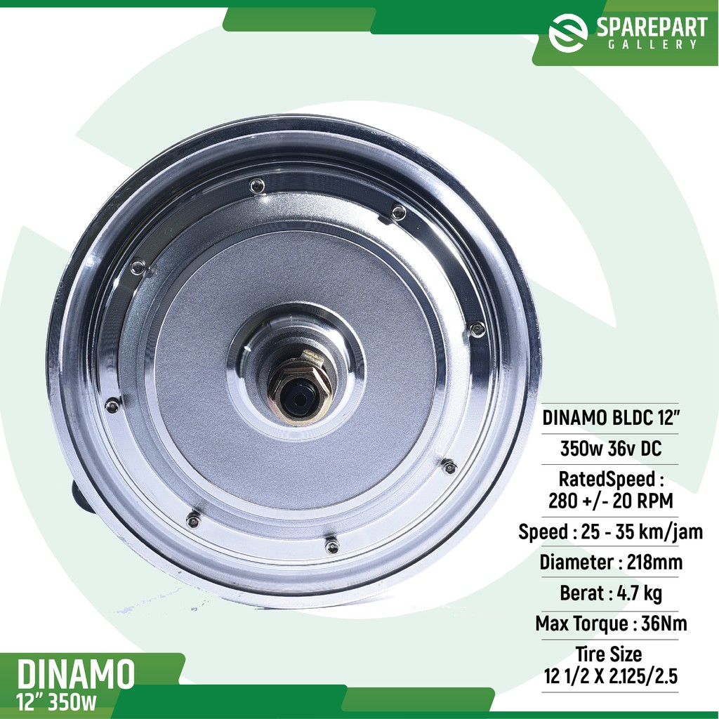 Dinamo/Motor skuter listrik 36v350w ring 12&quot;