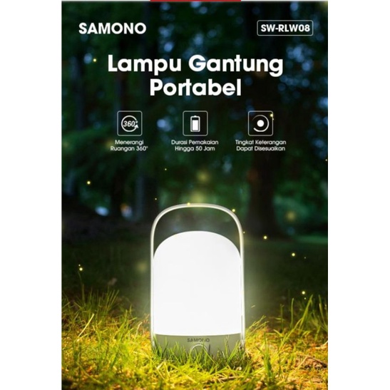 Samono SW-RLW08 Lampu Gantung Portable Rechargeable