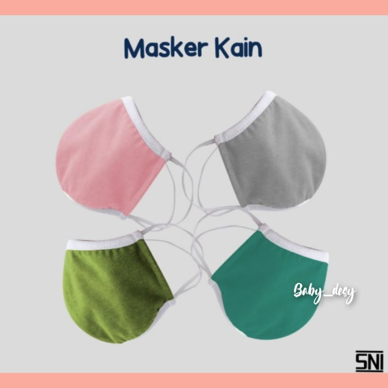 MASKER (SNI) / MASKER KAIN ANTI BACTERIA / MASKER 2 LAPIS