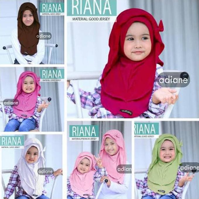 jilbab anak termurah Hijab Anak Riana Kids 4 size S Ori Adiane ready stock
