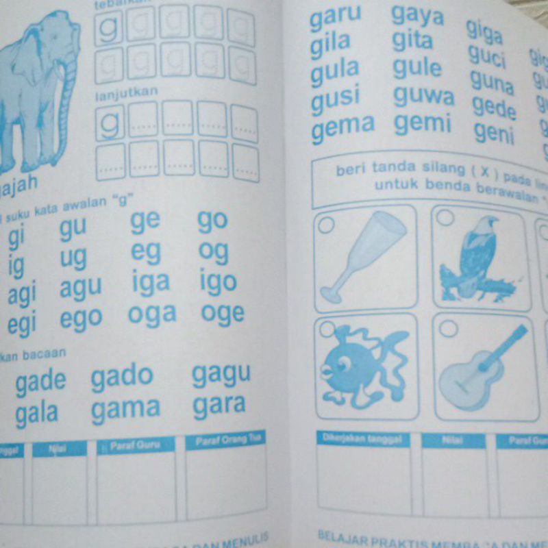 Belajar anak membaca dan menulis Paud/Tk