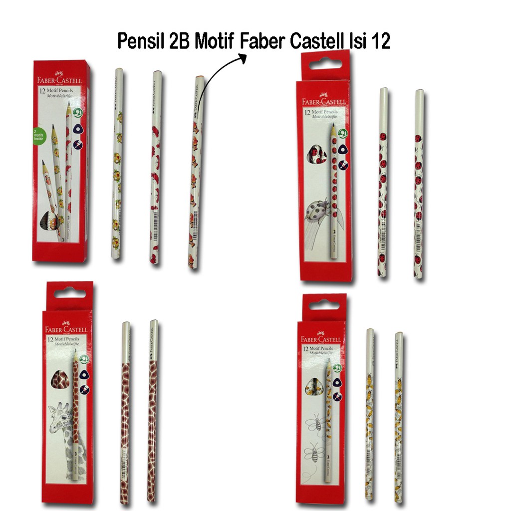 

Pensil 2B Faber Castell Motif Pack Isi 12 Pensil Atk