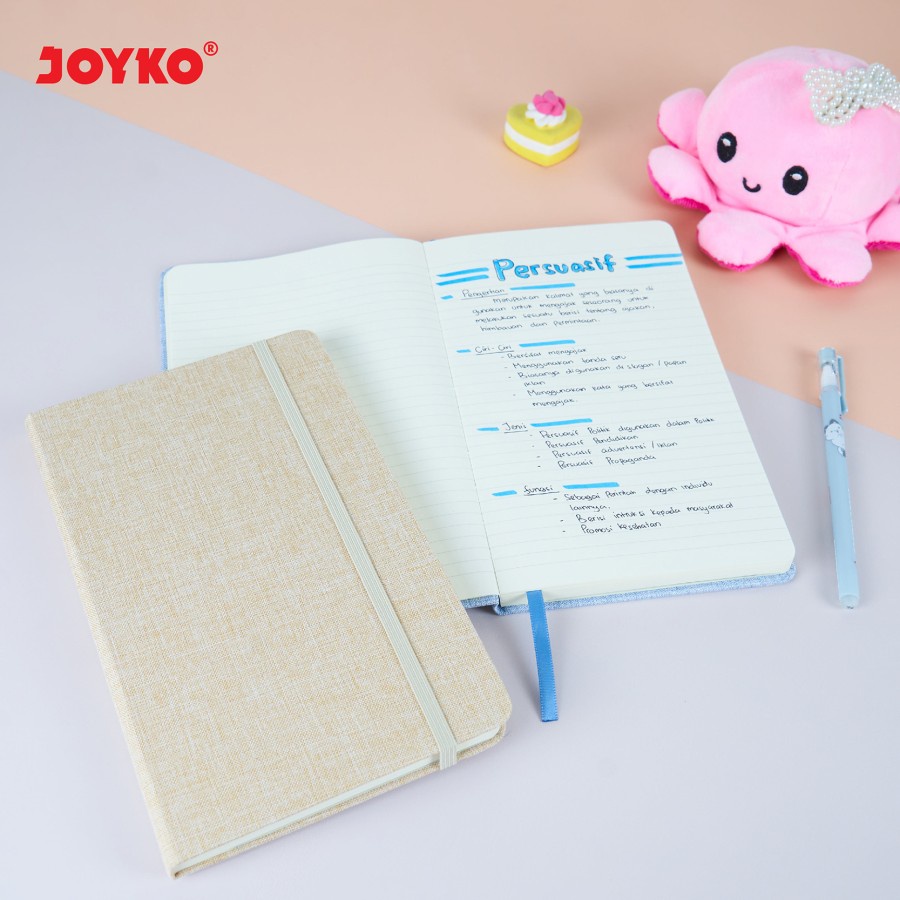 Ruled Notebook Diary Agenda Buku Catatan Bergaris Kain Joyko NB-709 A5