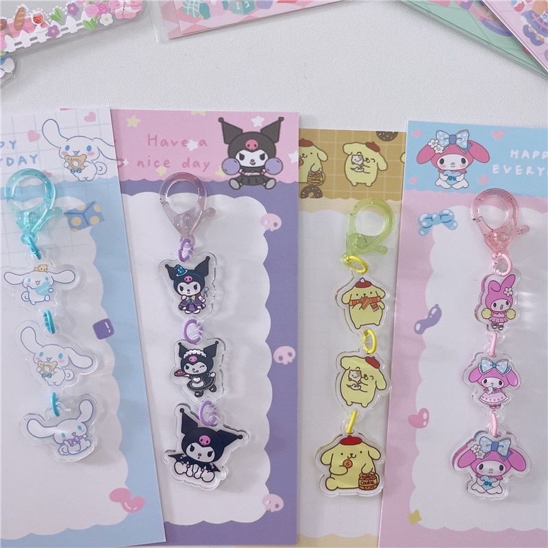 keychain acrylic sanrio keychain my melody keychain kuromi keychain cinnamoroll keychain hello kitty