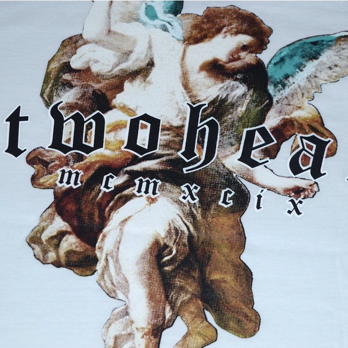 Twohead tshirt Angel white