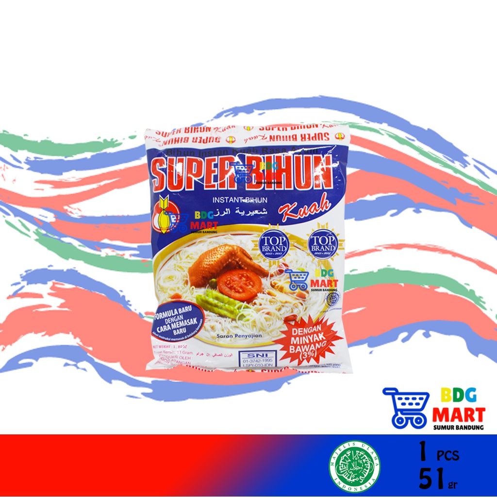 

Super Bihun Kuah Bihun Instan Paling Nikmat Mudah Masaknya Bumbu Atom Halal MUI - 51gr