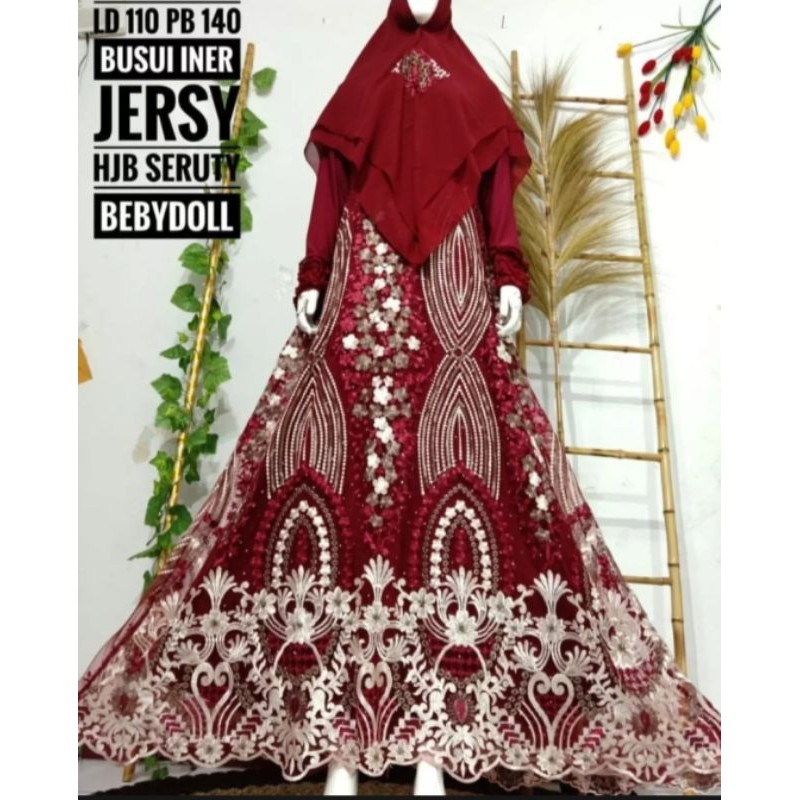 set syar'i burkat terkini/set syar'i burkat mewah