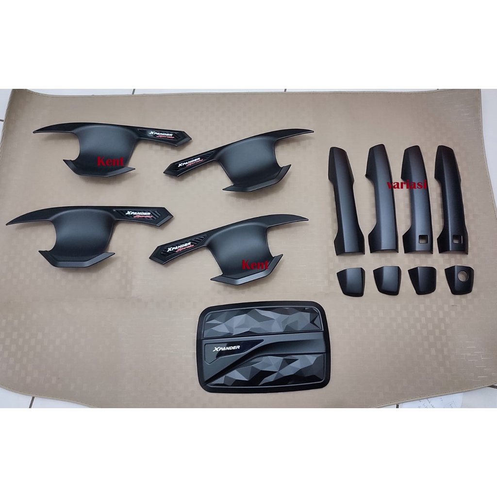 Paket Outer Handle Tank Cover Mobil Xpander 2017 Up Hitam Doff