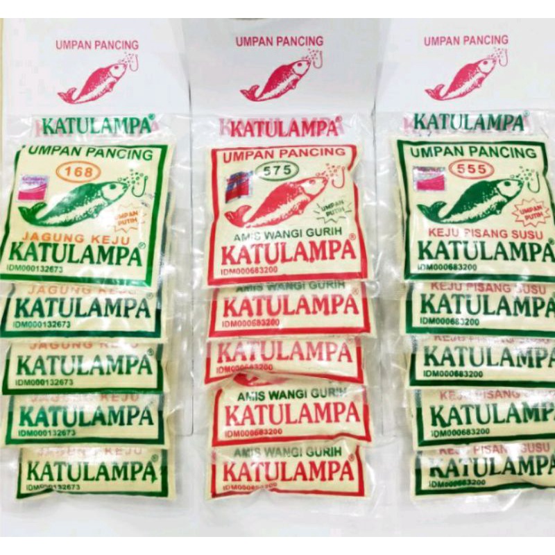 Umpan Katulampa Amis Wangi Gurih 575/Jagung Keju 168 /Keju Pisang Susu 555 Umpan pancing  perbungkus