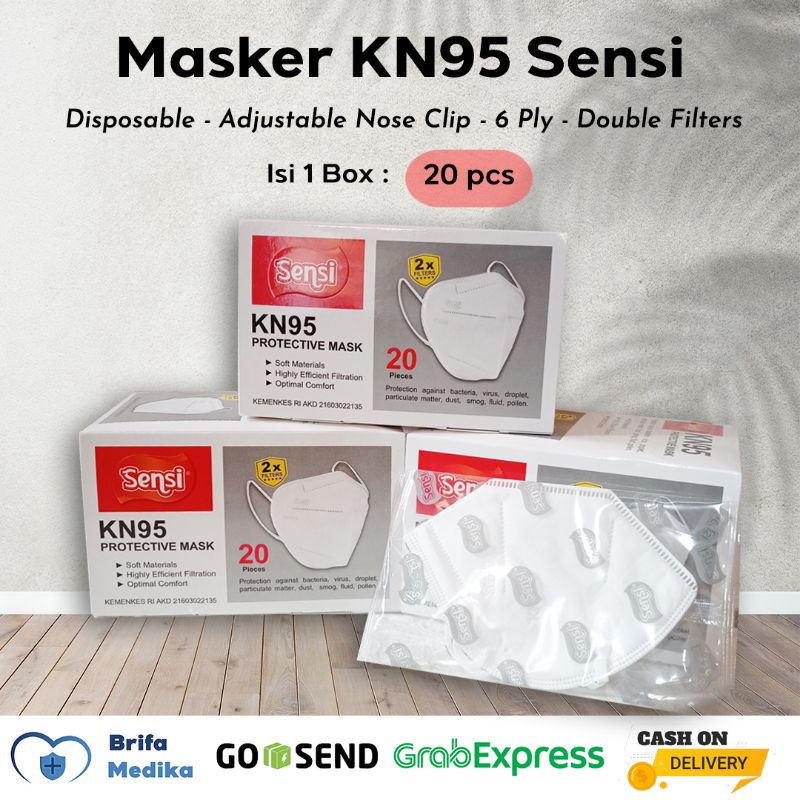 MASKER KN95 SENSI 5 PLY ORIGINAL / KN95 SENSI / MASKER KN95 / MASKER ECER