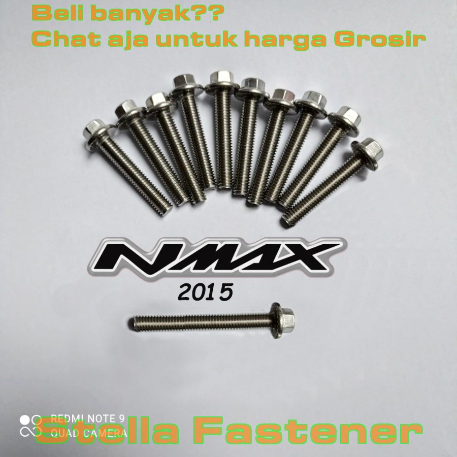 Baut Blok CVT  Nmax Kunci T8 N-Max 2015 Bahan Carbon Steel Grosir Baut