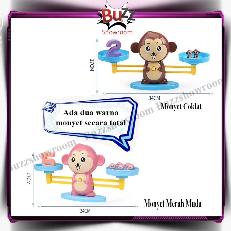 Monkey Balance Math Toy Game Mainan Edukasi Anak Belajar Timbangan