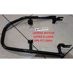 Kuat Behel Jok Honda Supra-X Fit Lama Besi Tebal Hitam Chrome Begel Belakang